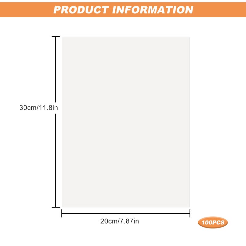 YYTOL Parchment Paper Sheets for Baking, 100 Pcs Non Stick Parchment Butter Paper Sheets Pre Cut for Oven Kitchen White 20 x 30cm - Image 2