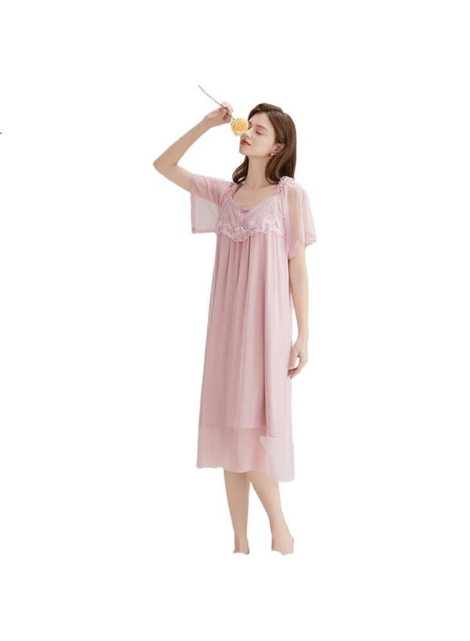 Fenton Women'S Summer Cool Sensation Silk Elegant Palace Style Thin Gauze Home Wear Pajamas - Image 3