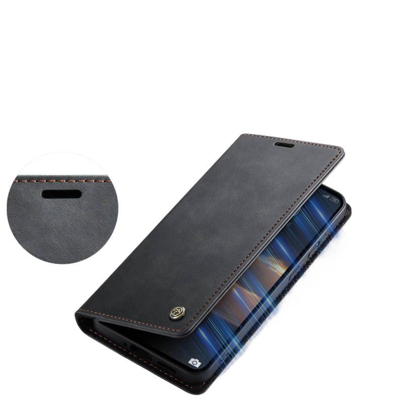 Leather Texture Protective Case for Redmi Note 15 with Drop Protection and Kickstand plus Shockproof plus Flip Cover in Purple - Image 4