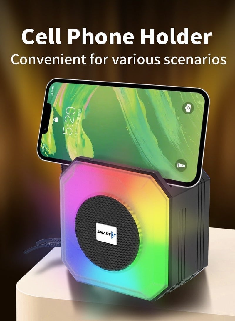 Portable Bluetooth Speaker—Rechargeable wireless speaker with LED night light and FM radio; compact design, ideal for home, office, and outdoor use - Image 2