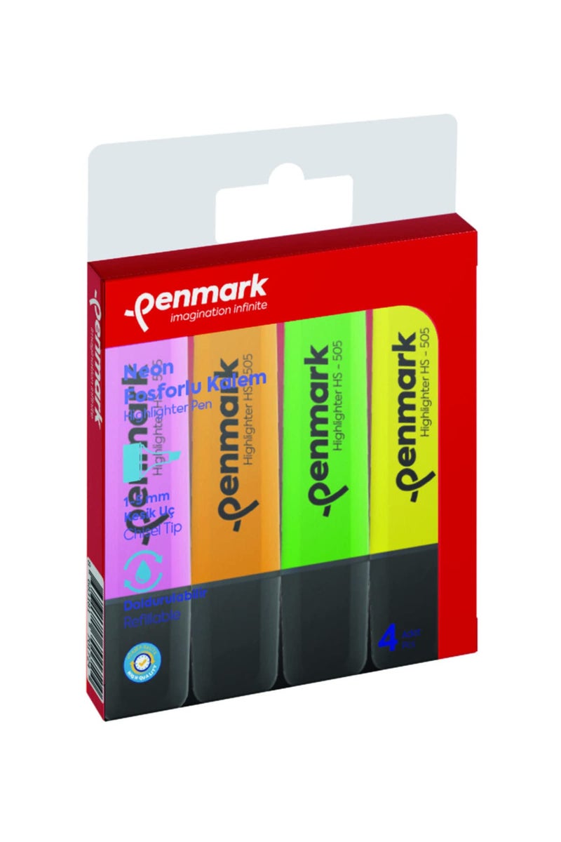 PENMARK Neon Higlighter box of 4