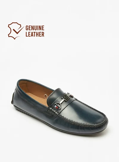 DUCHINI Mens Metal Accent Moccasins