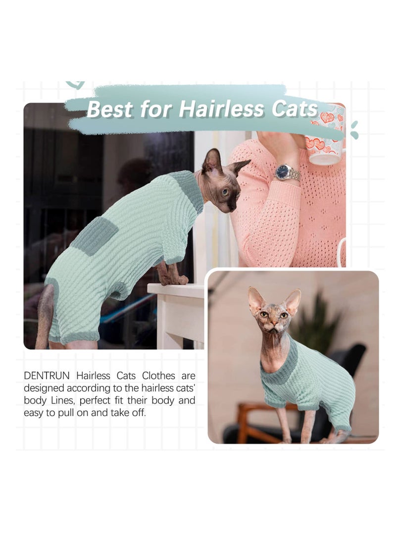 SYOSI Sphynx Hairless Cats Warm Winter Sweater, Cute & Soft Pullover High Elasticity Kitten Shirts Breathable, Cat Leisure Wear Turtleneck Vest Adorable, Cat's Clothes Jacket Pajamas Jumpsuit  - Image 5