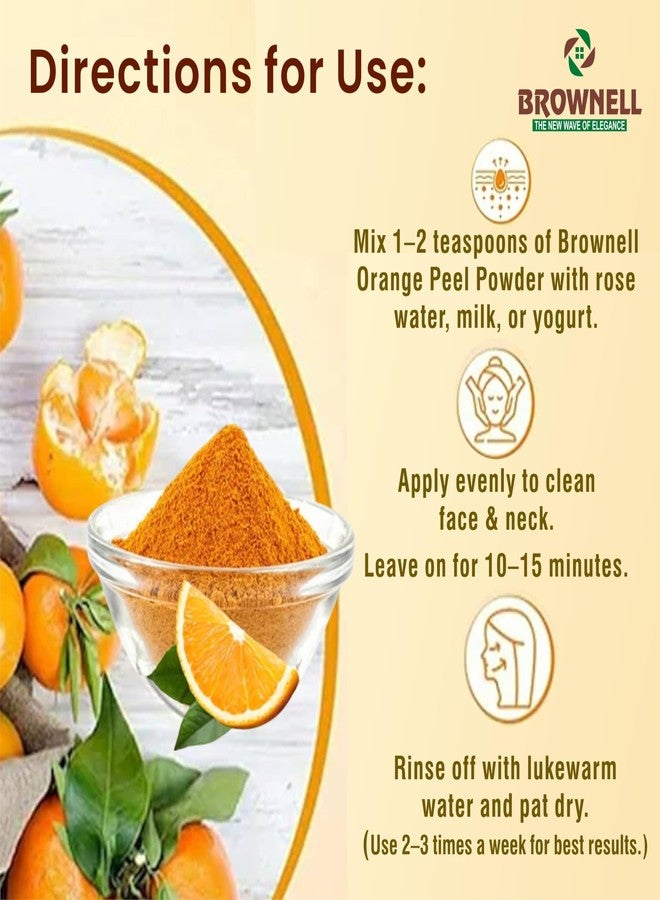 BROWNELL Organic Orange Peel Powder Natural Herbal Care for Skin Sun Dried Orange Peel Powder for Face No Chemical No preservative - Image 2