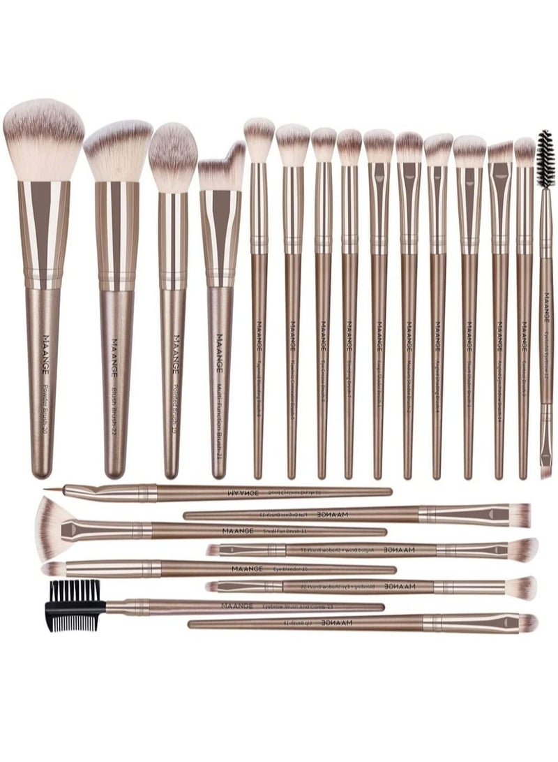 MAANGE 23 Pcs Makeup Brushes Set, Synthetic Makeup Brushes Set For Makeup Blush Brushes, Eyes And Facial - Image 1