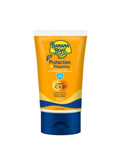 Banana Boat Protection + Vitamins Sunscreen Lotion Spf 30 | Moisturizing Sunscreen With Vitamin C & B3 | Banana Boat Vitamin C Lotion Sunscreen Vitamin B3 & Vitamin C Sunscreen 4.5 Oz.