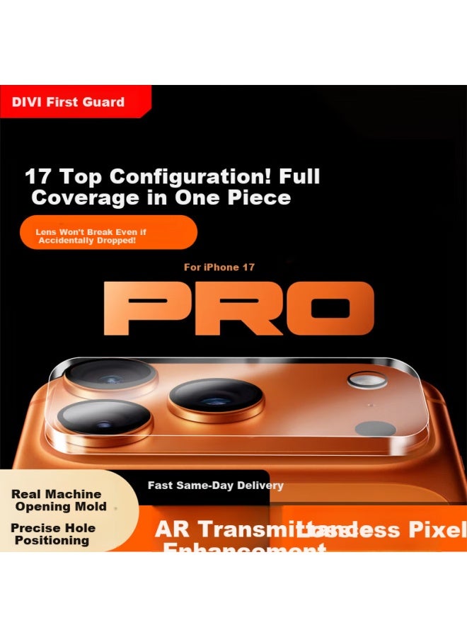 Divi [2-pack Full Coverage Lens Protector] For Apple Iphone 17 Pro, Rear Camera Protection Film, Hd Clear Full Coverage Anti-drop Anti-shatter Scratch-resistant - Image 1