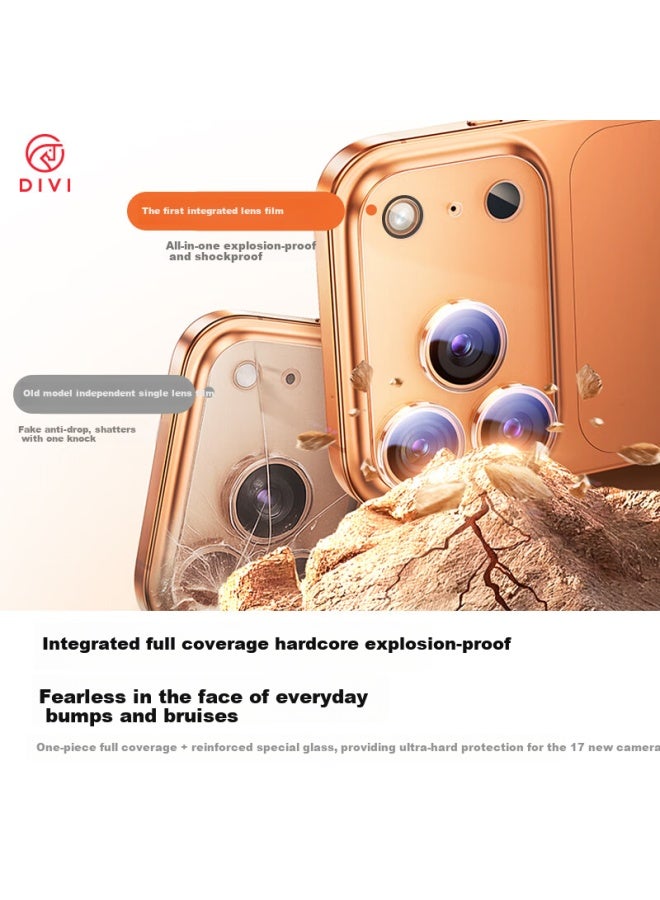 Divi [2-pack Full Coverage Lens Protector] For Apple Iphone 17 Pro, Rear Camera Protection Film, Hd Clear Full Coverage Anti-drop Anti-shatter Scratch-resistant - Image 2