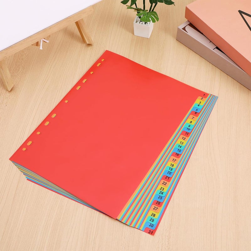 A4 Binder Dividers 31-tab Index Divider Sheets 11-Hole Plastic Subject Tabs for Document Organization Office and School Use - Image 4