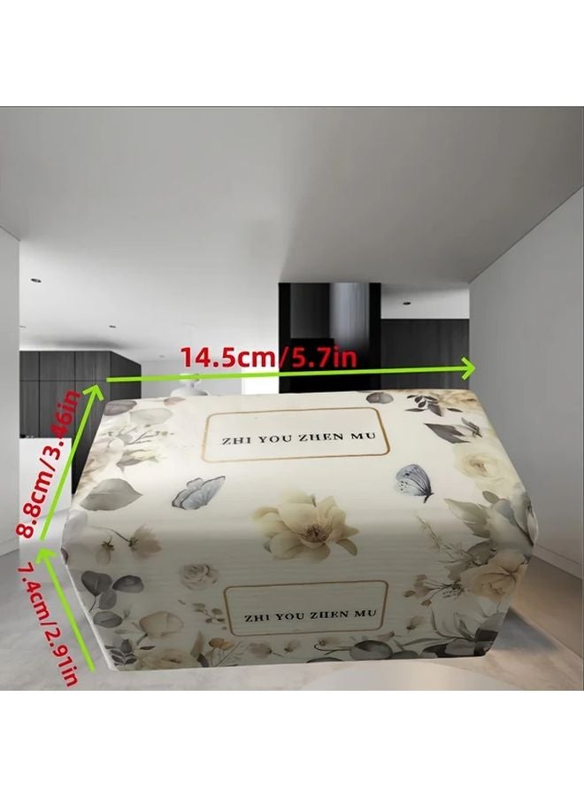 520 Sheets Floral Design Facial Tissue 4 Ply Thick Light Beige 1 Pack 3 53oz - Image 3