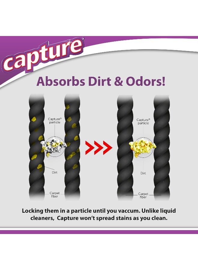 Capture Carpet & Rug Dry Cleaner w/Resealable lid - Home, Car, Dogs & Cats Pet Carpet Cleaner Solution - Strength Odor Eliminator, Stains Spot Remover, Non Liquid & No Harsh Chemical (2.5 lb) - Image 4