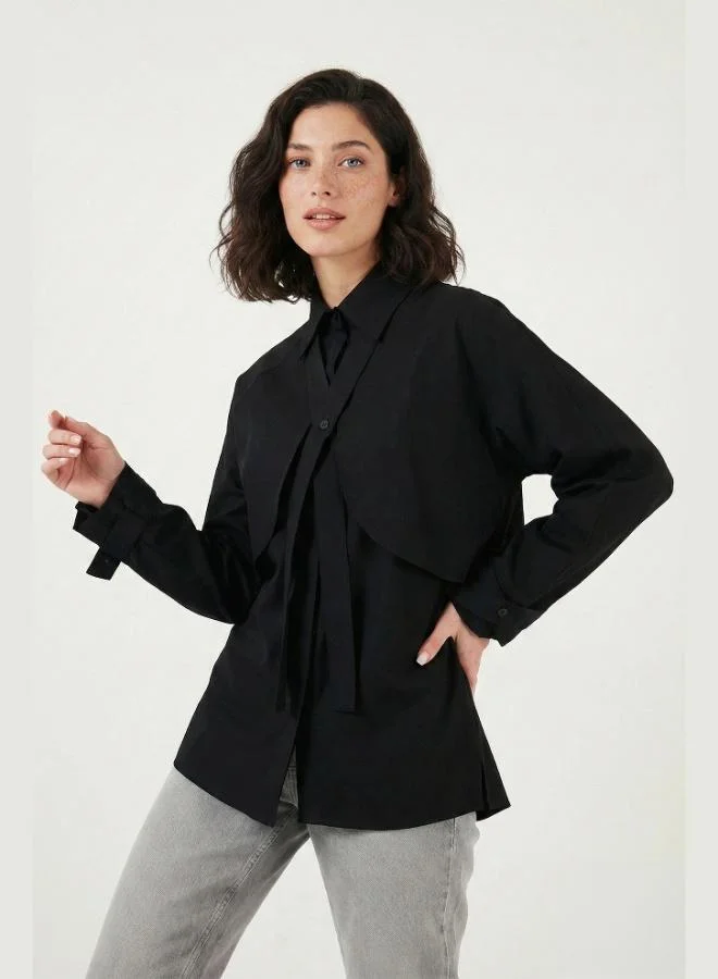 Lela  Lela Cotton Relaxed Fit Shirt with Tie Detail Women's SHIRT 6925408 for Women | Best Price UAE