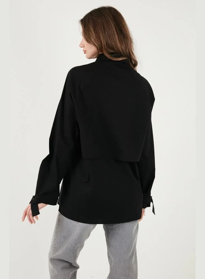 Lela  Lela Cotton Relaxed Fit Shirt with Tie Detail Women's SHIRT 6925408 for Women | Best Price UAE