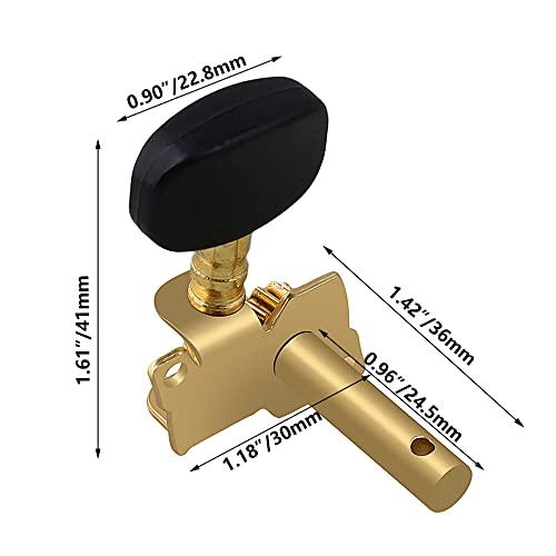 BQLZR Gold-Plated 2R2L Tuning Peg Machine Head Tuners For Ukulele 4 String Guitar - Image 4