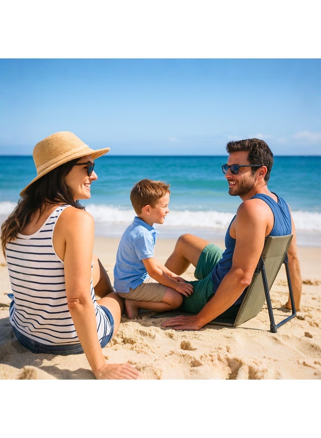 VUCATIN Foldable Seat for Poolside Chairs Portable Outdoor Poolside Chairs for Edge of Pool Beach Chair SwimmingPool Accessories Pool Seats for Edge Beach Camping Picnic Lawn Accessories Including Storage Tote Bags (Green) - Image 4