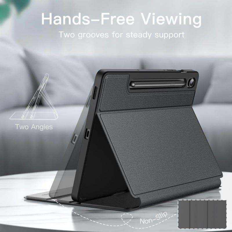 JETech Case for Samsung Galaxy Tab S10 Lite / S10 FE / S9 FE 10.9-Inch with S Pen Holder, Slim Folio Stand Protective Tablet Cover, Multi-Angle Viewing (Black) - Image 3
