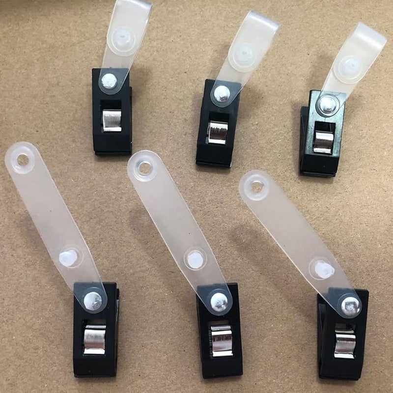 50 Pcs Black Anti Wind Clips Professional Adjustable Nylon Stoppers For Secure Fixing - Image 3