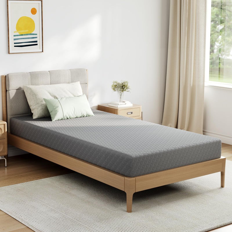 Novilla Twin XL Mattress 5 Inch, XL Twin Memory Foam Mattress in a Box with Airflow Wave-Cut & Pressure-Relieving Foam for Cool Touch & Contour Support Mattresses Twin XL Size - Image 1