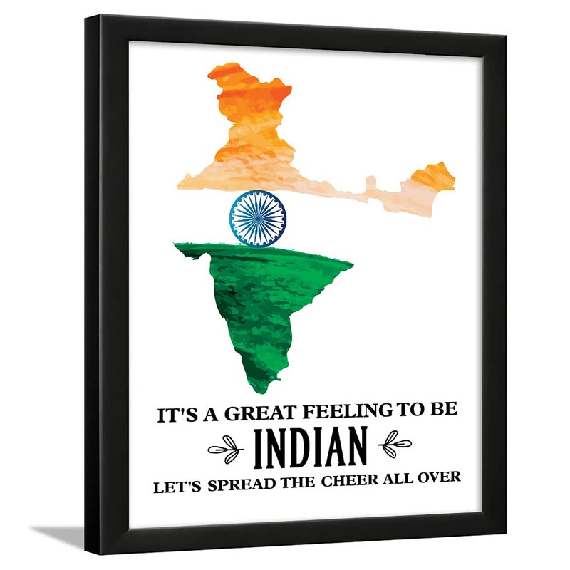 Chaka Chaundh Chaka Chaundh India Quotes Frame Indian Poster Patriotic Wall Decor Nationalist framed poster 136 X 106 Inches