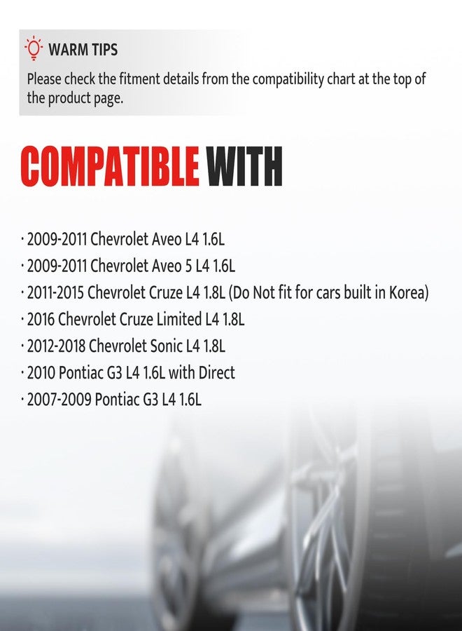 NPAUTO مجموعة ملفات إشعال بديلة لمحركات L4 سعة 1.6 و1.8 لتر لسيارات شيفروليه كروز، سونيك، أفيو 5، وبونتياك G3 موديلات 2007-2015، UF620 C1646 - Image 3