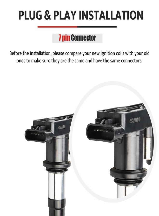 NPAUTO مجموعة ملفات إشعال بديلة لمحركات L4 سعة 1.6 و1.8 لتر لسيارات شيفروليه كروز، سونيك، أفيو 5، وبونتياك G3 موديلات 2007-2015، UF620 C1646 - Image 5