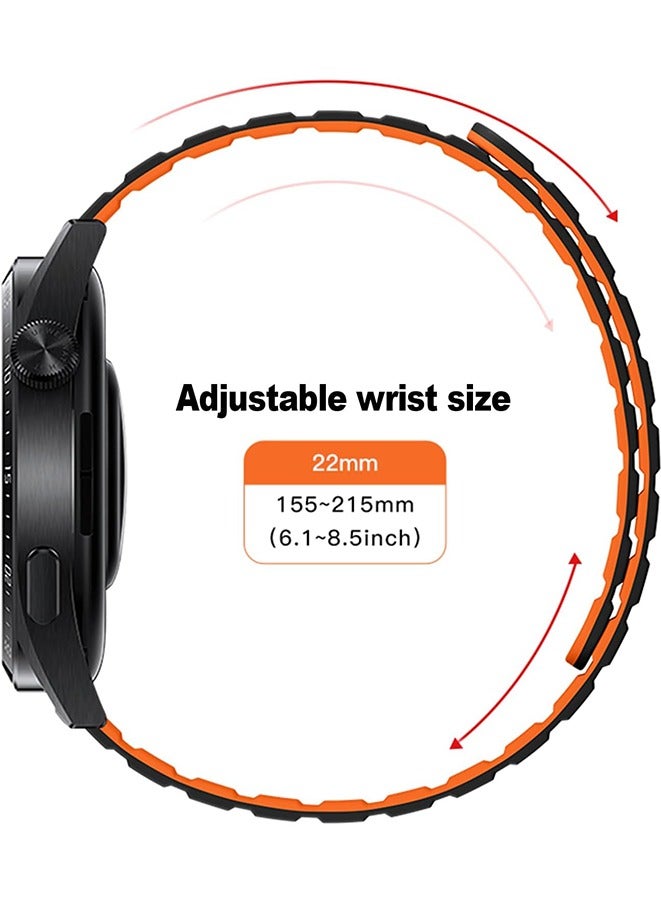 Muyixin أحزمة ساعة مغناطيسية مقاس 22 مم متوافقة مع ساعة HUAWEI Watch GT 3 مقاس 46 مم/Samsung Watch 3 مقاس 45 مم/Gear S3 Frontier/Classic، أحزمة سيليكون مريحة للنساء والرجال (أخضر) - Image 2