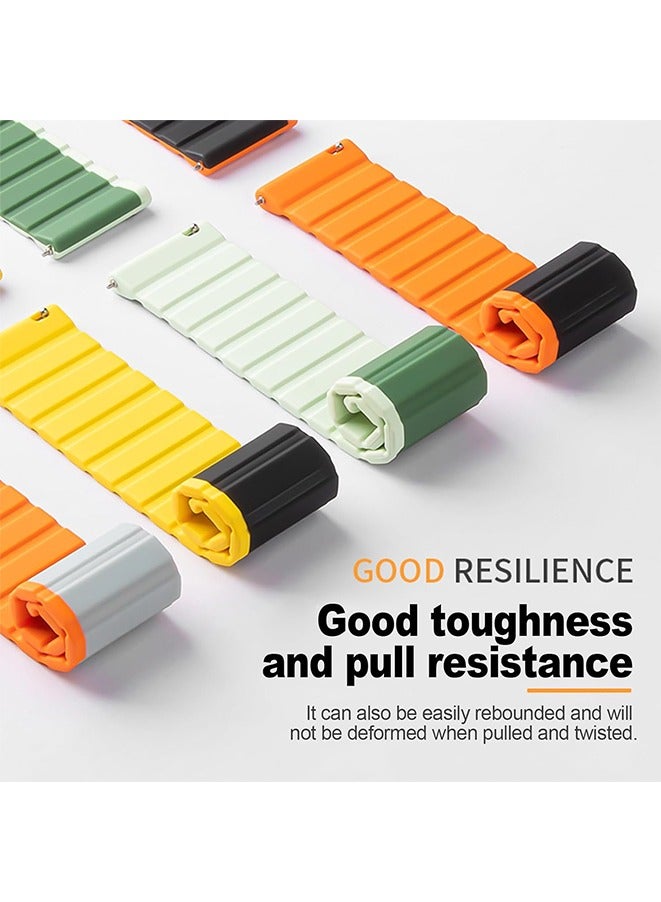 Muyixin أحزمة ساعة مغناطيسية مقاس 22 مم متوافقة مع ساعة HUAWEI Watch GT 3 مقاس 46 مم/Samsung Watch 3 مقاس 45 مم/Gear S3 Frontier/Classic، أحزمة سيليكون مريحة للنساء والرجال (أخضر) - Image 4