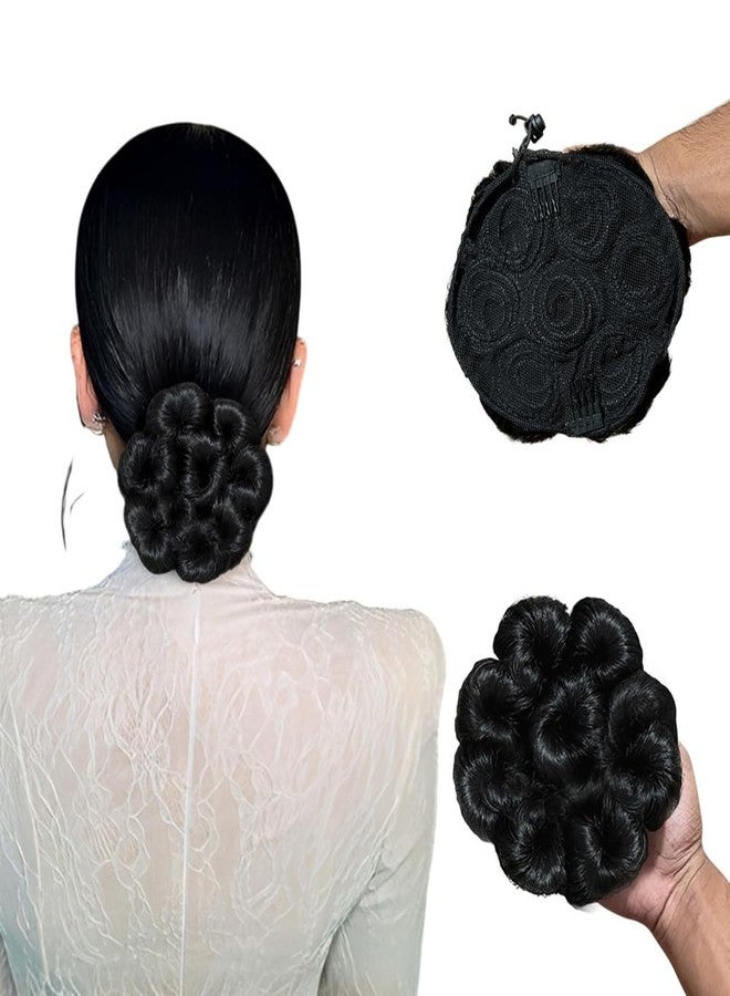 BLUSHIA 1PCS Hair Bun Hair Piece Synthetic Dory Panja Black - Image 2
