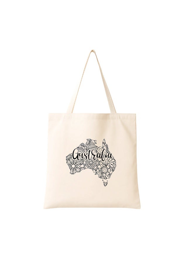 PRINTSHOP4ME Australia Cotton Bag-Eco-Friendly Canvas Cotton Tote Bag With Printed For Women-Reusable Bag,Party Gift Idea And Cotton Gift Bag-Perfect For Australia Day - Image 1