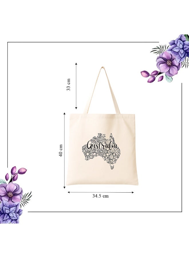 PRINTSHOP4ME Australia Cotton Bag-Eco-Friendly Canvas Cotton Tote Bag With Printed For Women-Reusable Bag,Party Gift Idea And Cotton Gift Bag-Perfect For Australia Day - Image 3