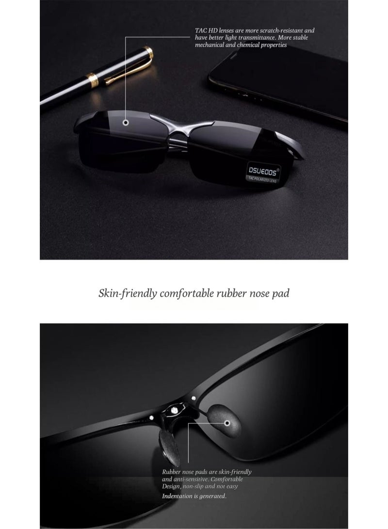 DSUEOOS high-definition polarized sunglasses for men, driver's glasses for day and night driving, fishing sunglasses for men, driving glasses for men - Image 2