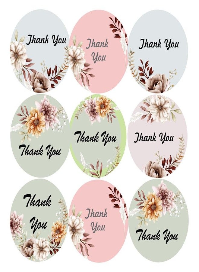 SLGIFT Vinyl Thankyou Theme Sticker, Self-Adhesive Vinyl Stickers, 54 Pieces, 2 x 2 Inches Round Sticker, 9 Unique Designs, R005 - Image 2