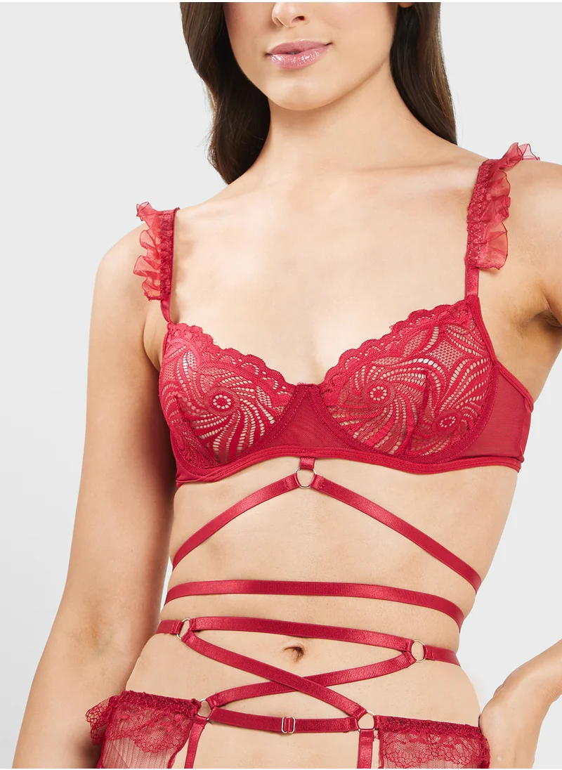 ELLA Lace Bra & Brief Set With Tie Up Detail