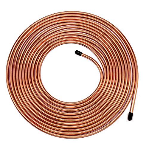MuHize 5/16 Brake Line Tubing Kit, Flexible Brake Line(2025 New), 25 ft 5 16 Copper Coated Tube Roll for Hydraulic Fuel Transmission System - Image 1