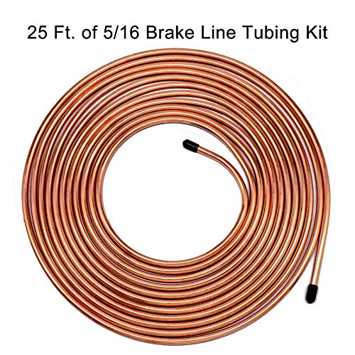 MuHize 5/16 Brake Line Tubing Kit, Flexible Brake Line(2025 New), 25 ft 5 16 Copper Coated Tube Roll for Hydraulic Fuel Transmission System - Image 3
