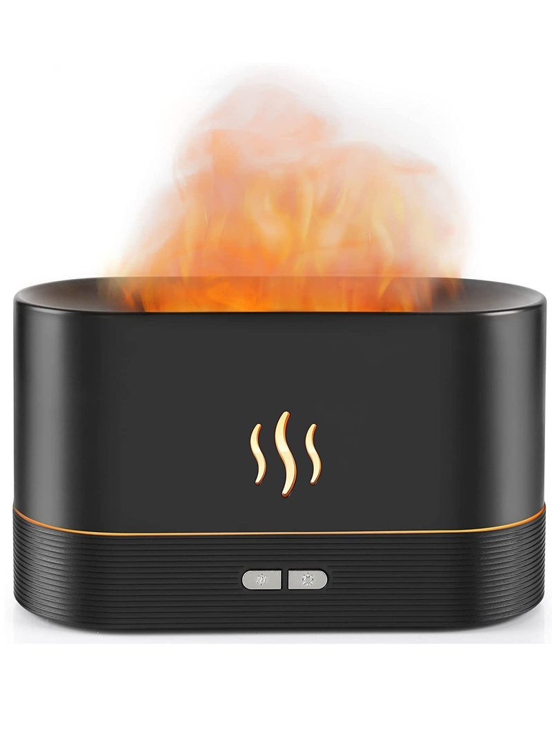 ELTRAZONE Flame Diffuser Humidifier-Auto Off 180ml Essential Oil Diffuser-2 Modes Brightness Aroma Humidifier with Fire Flame Effect for Home,Office,Spa,Gym - Image 1