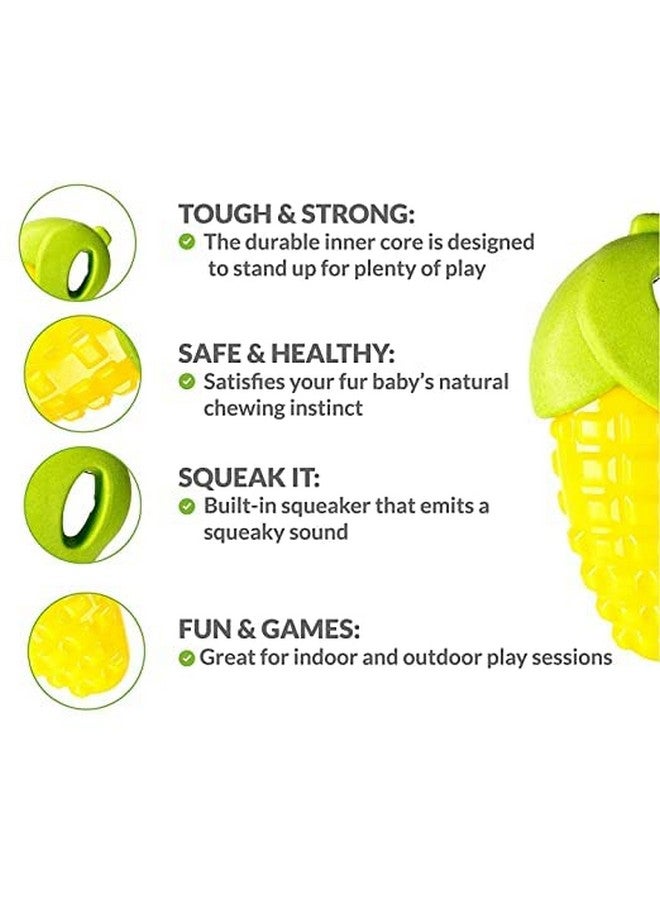 Veggie Series Interactive Corn Squeaky Toys For Small Dogs, Puppies & Kitten - Image 3