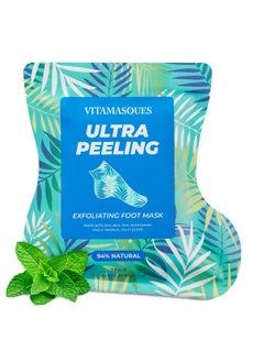 Vitamasques Ultra Foot Peeling Mask 5 Pack Exfoliating Foot Peel Mask For Dry Cracked Feet & Dead Skin Crueltyfree & Dermatologically Tested Foot Care Mothers Day Gifts For Mom Gift For Wife  - Image 1