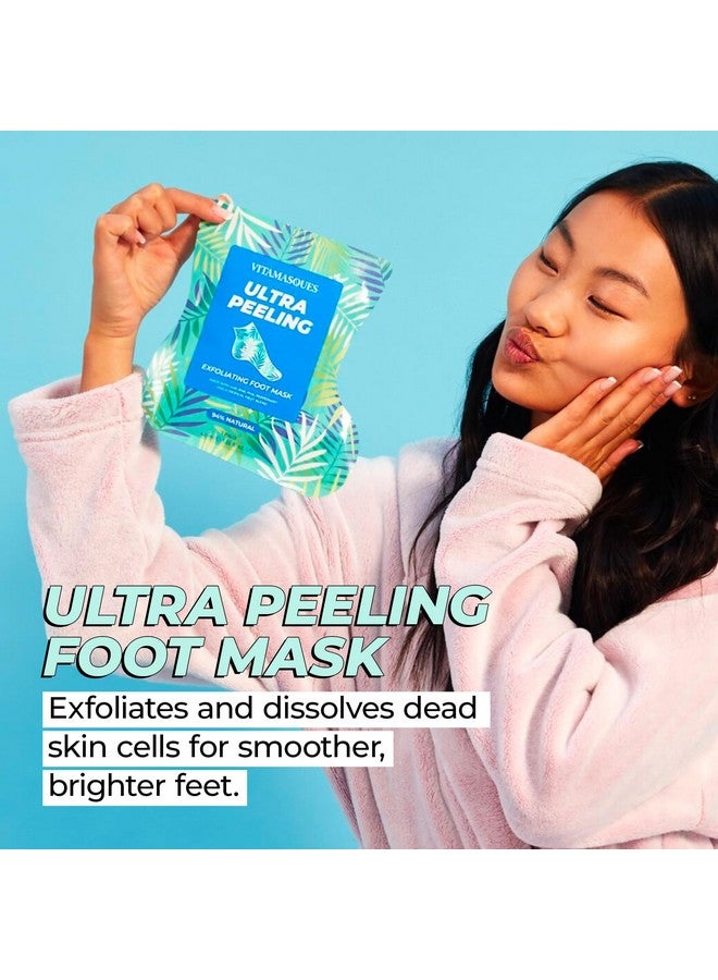 Vitamasques Ultra Foot Peeling Mask 5 Pack Exfoliating Foot Peel Mask For Dry Cracked Feet & Dead Skin Crueltyfree & Dermatologically Tested Foot Care Mothers Day Gifts For Mom Gift For Wife - Image 2