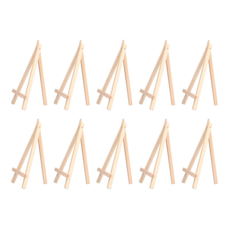 10Pcs Canvas Stand 6.1 Inches Height Pine Multifunctional Durable Foldable Mini Easel Stand for Painting Photos Postcard - Image 1