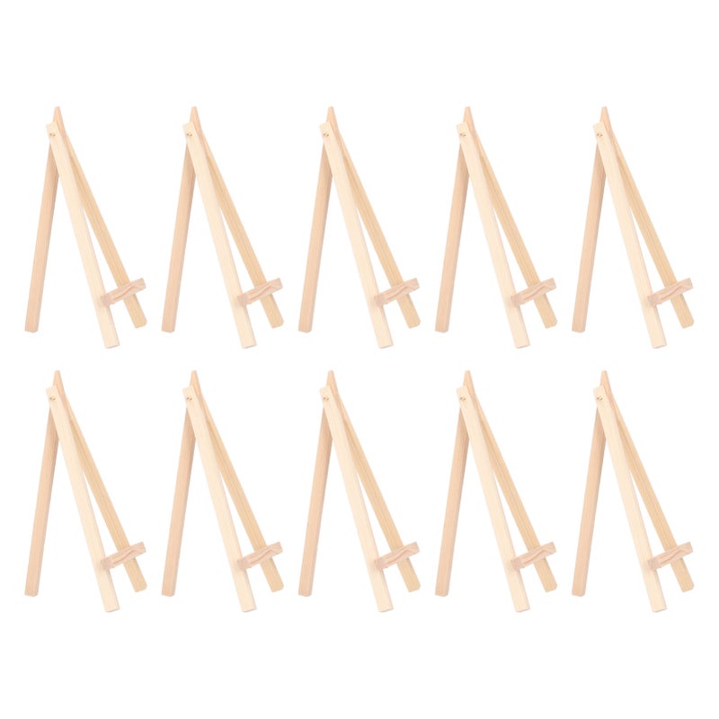 10Pcs Canvas Stand 6.1 Inches Height Pine Multifunctional Durable Foldable Mini Easel Stand for Painting Photos Postcard - Image 2