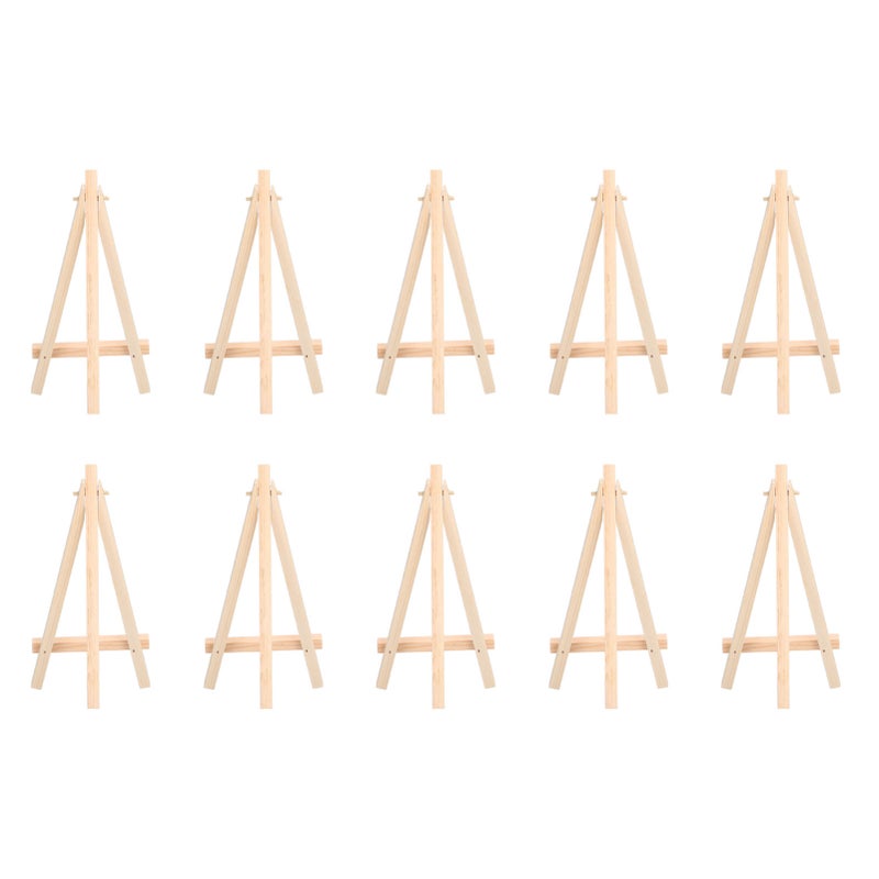 10Pcs Canvas Stand 6.1 Inches Height Pine Multifunctional Durable Foldable Mini Easel Stand for Painting Photos Postcard - Image 5