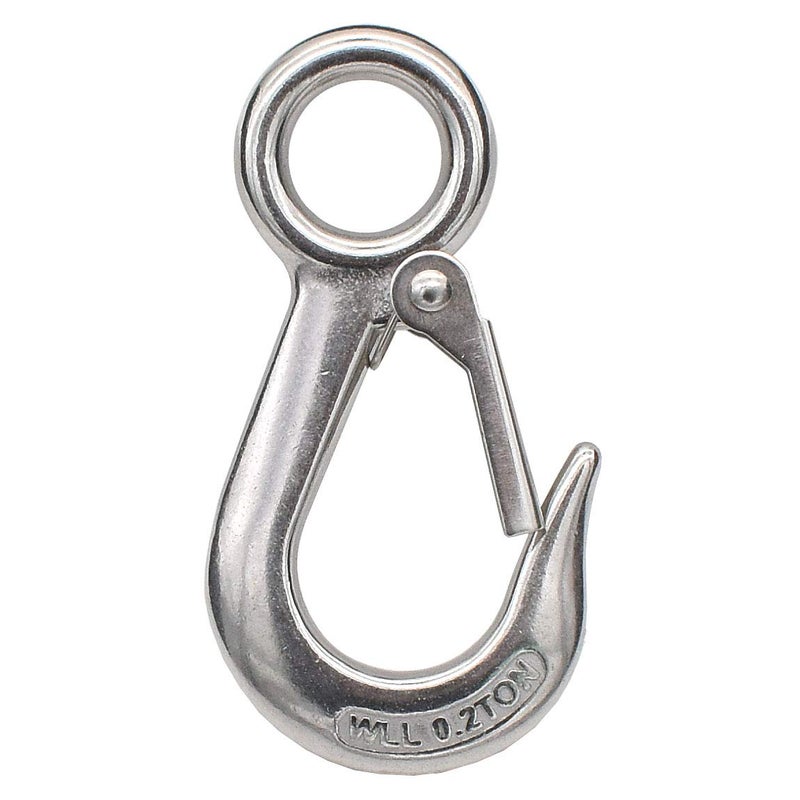 Alele Grab Hooks Slip Hooks 304 Stainless Steel Lifting Hook Rigging Accessory 440 Lbs.Work Load (Grab Hooks 0.2T) - Image 1