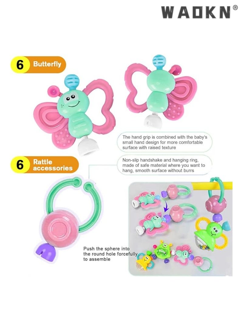 دبليو أيه أو كي أن فائدة نموذج يحتوي على مزايا هذا الطفل لون الجرس مجموعة التعليم المبكر ، معلق الجرس ، هزاز السرير ، الطفل ، المولود الجديد ، الطفل ، الولد و البنت فهم لعبة دوارة ، نماذج المنفعة هي مناسبة جدا لتطوير المهارات الحركية و التحفيز الحسي . - Image 2