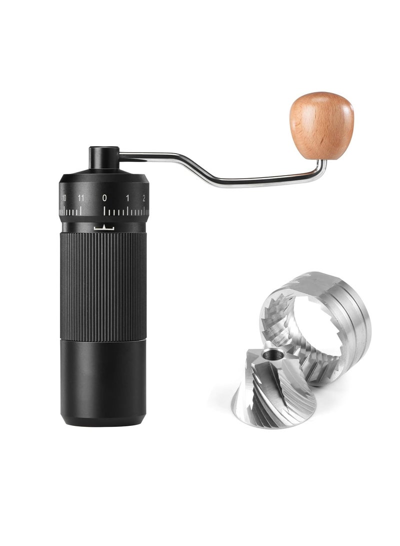 Manual Coffee Grinder, 6 Star Conical Burr, Premium Stainless Steel Hand Coffee Grinder with Adjustable Settings, Perfect for Home, Office, and Camping - Image 1