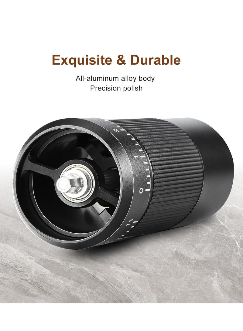 Manual Coffee Grinder, 6 Star Conical Burr, Premium Stainless Steel Hand Coffee Grinder with Adjustable Settings, Perfect for Home, Office, and Camping - Image 4