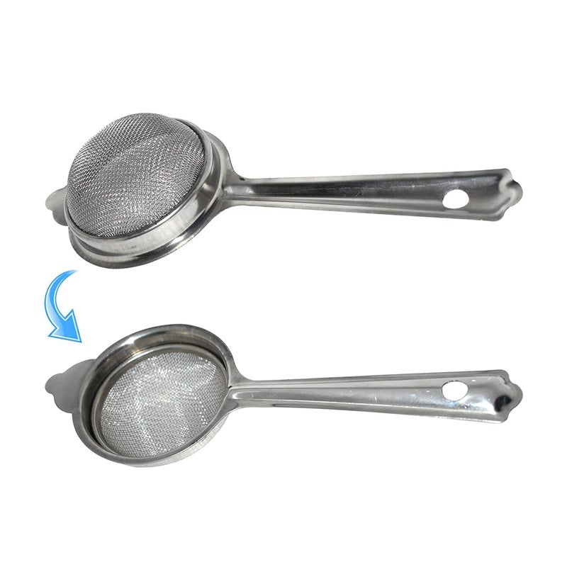 VASH GIRLYZ Attire Stainless Steel Strainer, Tea, Coffee & Milk Strainer, Chai Channi, Tea Filter (2) - Image 2
