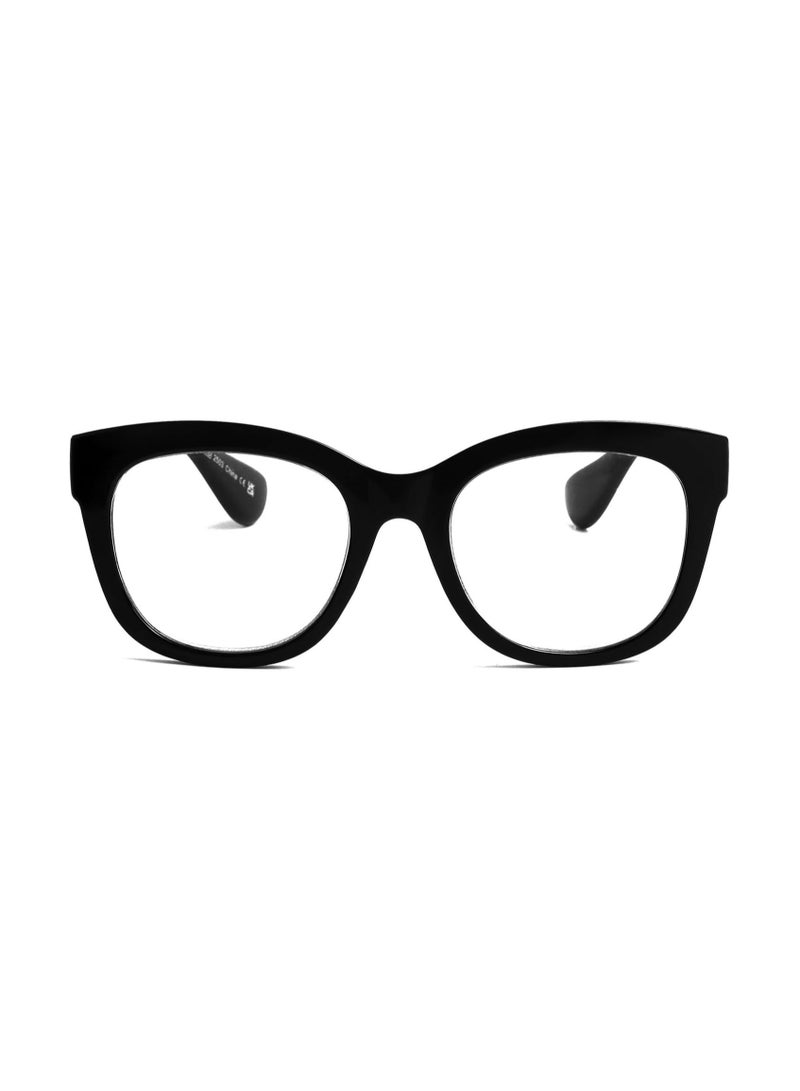 OPULIZE BIG Blue Light Blocking Reading Glasses - Bold Oversized Round Fashion Frame - Anti-Glare Anti-Reflective Computer Gaming - UV & Eyestrain Protection - Black - Mens Womens +2.50 - Image 1