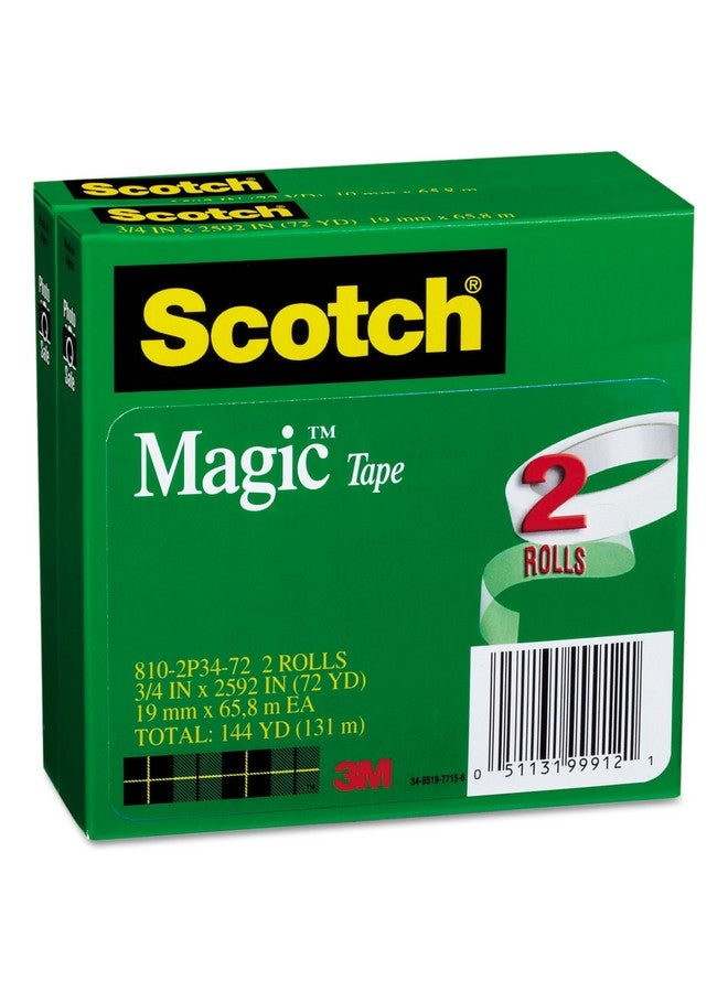 سكوتش 8102P3472 شريط لاصق سحري، مقاس 3/4 بوصة × 2592 بوصة، قلب 3 بوصة، عبوتان - Image 4