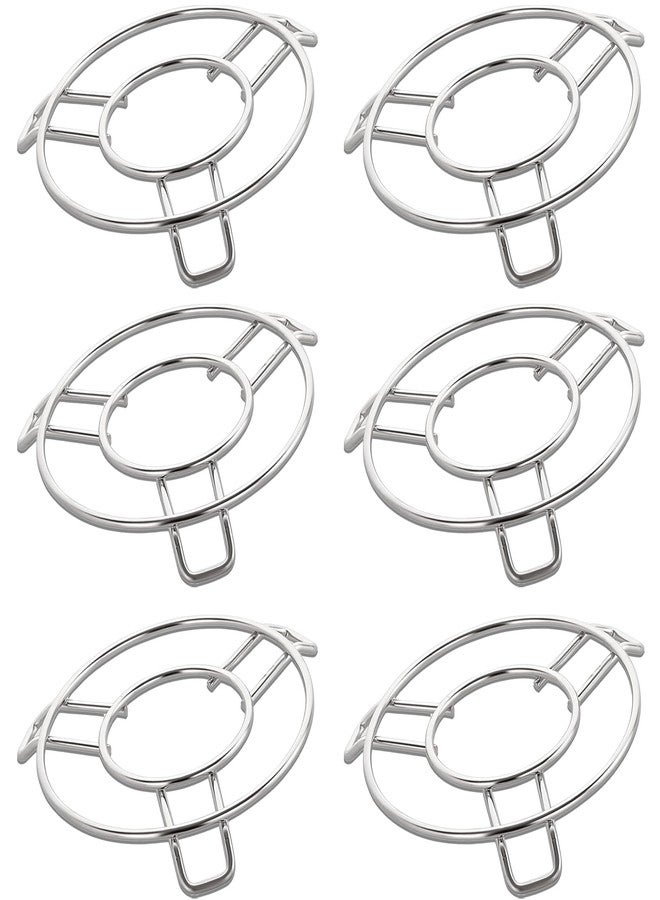 Unify 6 Pieces Stainless Steel Trivets Hot Pot Mat Stand for Kitchen Utensil Vessel Holder/Dining Table/Cooker Ring/Cooling Steaming Rack Stand/Round Pads Holder Cookware Fit - Image 1